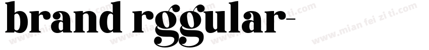 brand rggular字体转换